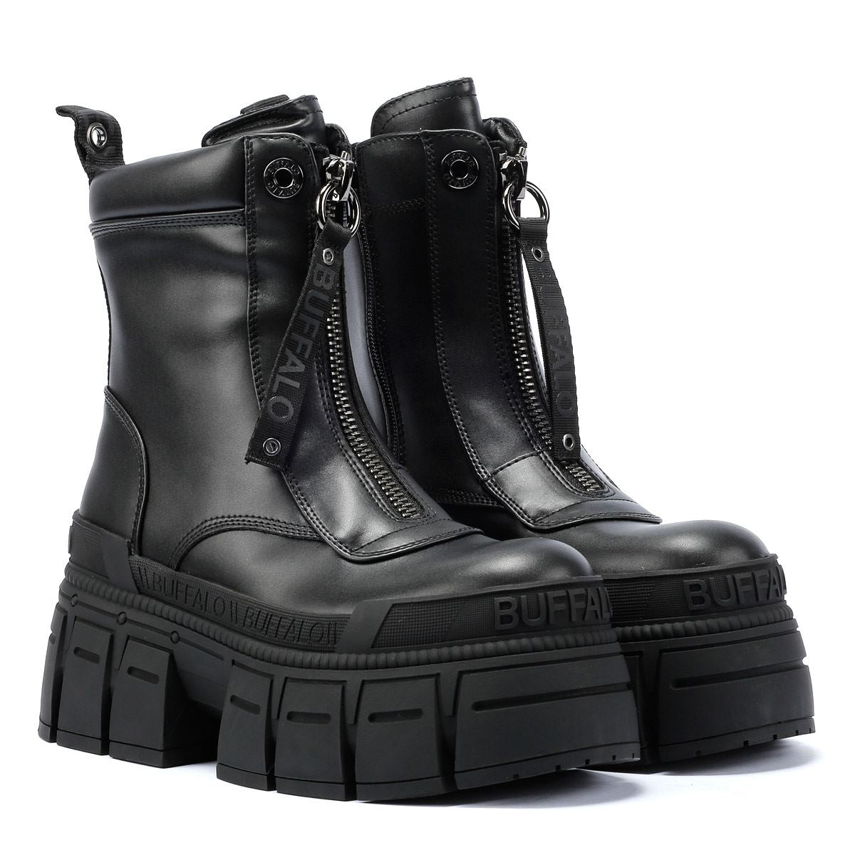 Buffalo Gospher Zip bottes noires pour femmes