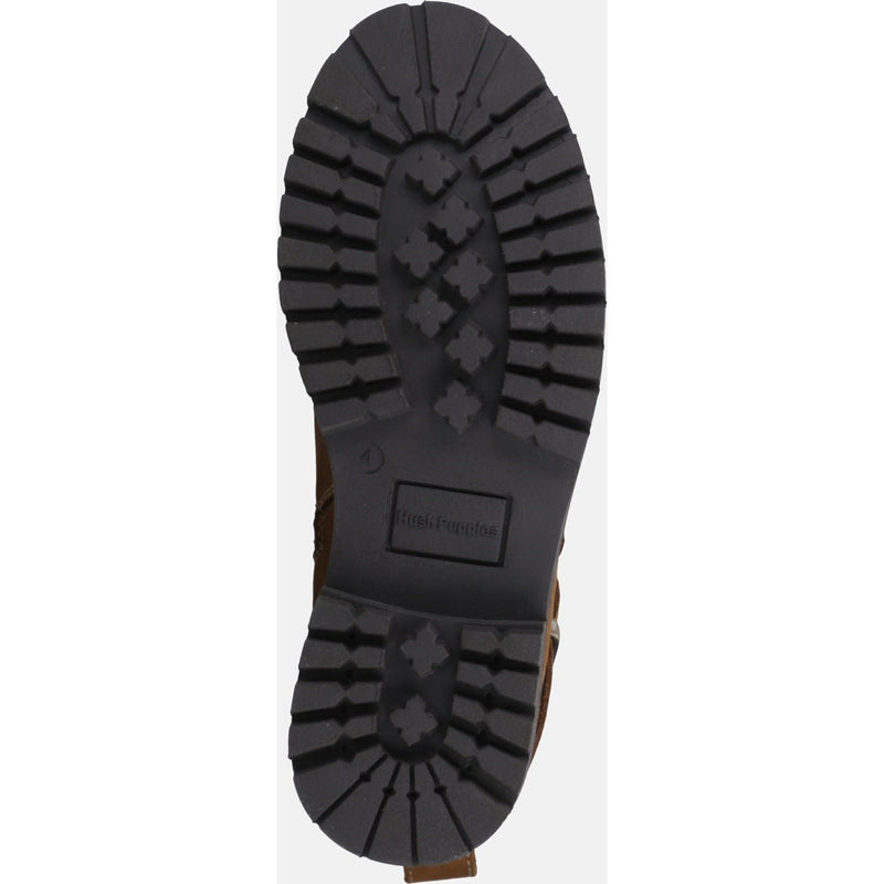 Hush Puppies Wakely Bottes En Cuir Pour Femmes Couleur Tan