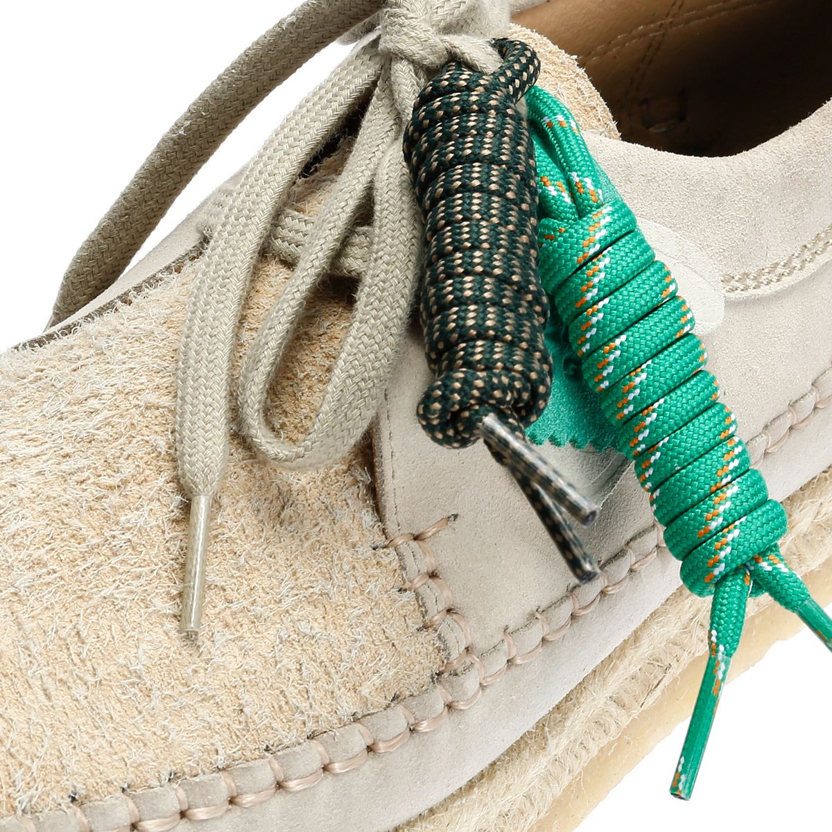 Pompeii X Clarks Originals Weaver Chaussures À Lacets Pour Homme En Suède Beige