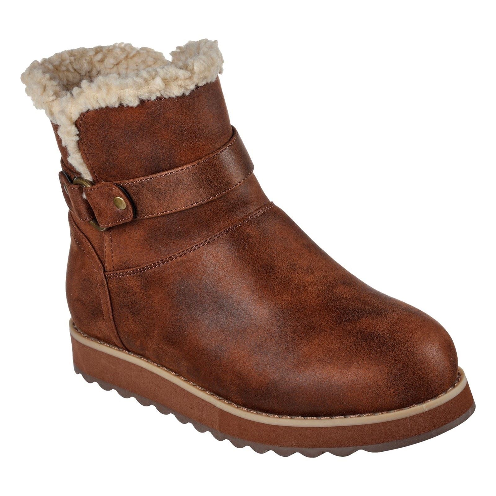 Skechers Keepsakes 2.0 Bottes En Synthétique Pour Femme, Couleur Chocolat