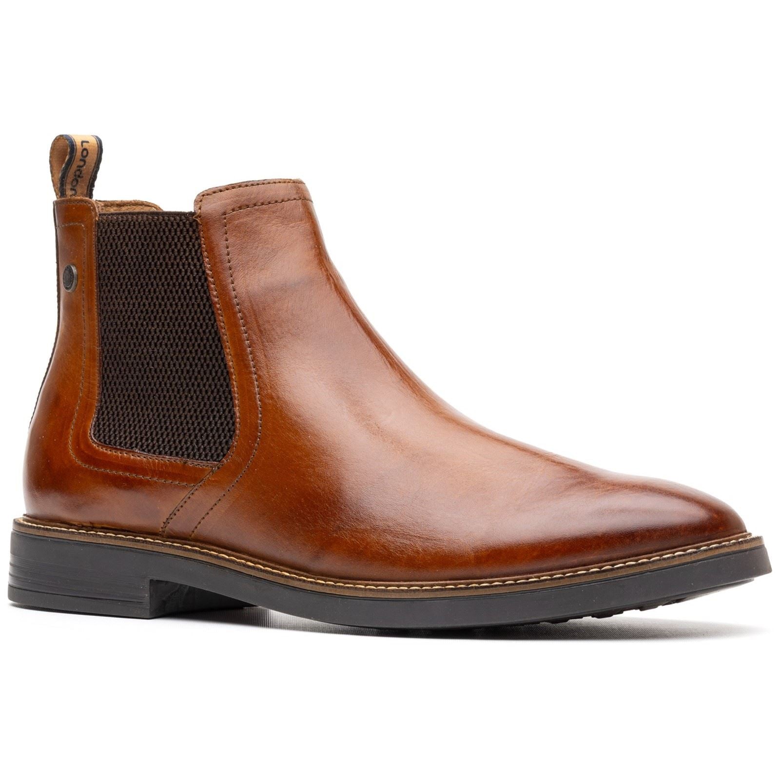 Base London Sussex Bottes En Cuir Pour Hommes En Brun Brûlé