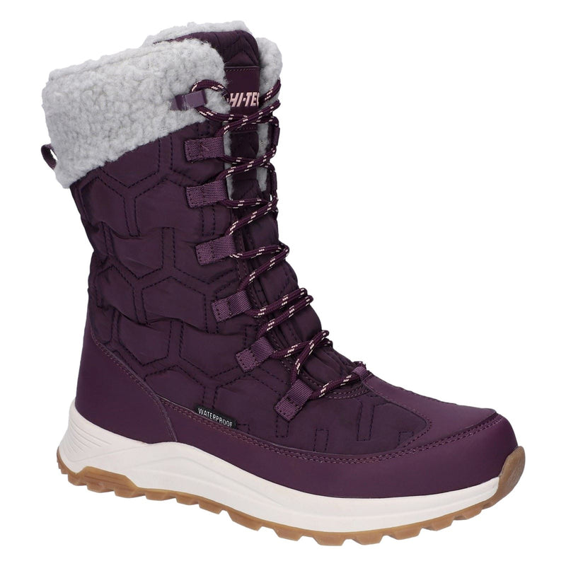 Hi-Tec Sophia Bottes De Cheville D'hiver Pour Femmes En Nylon, Prune Italienne/rose Sépia