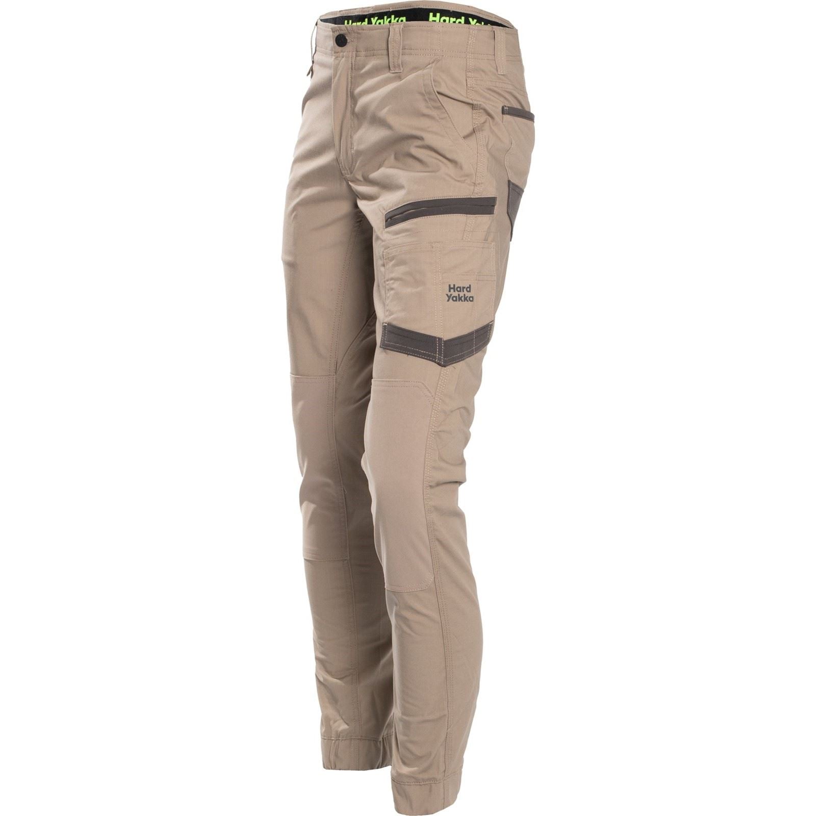 Hard Yakka Raptor Cuff Pantalons D'extérieur En Coton Pour Hommes Beige