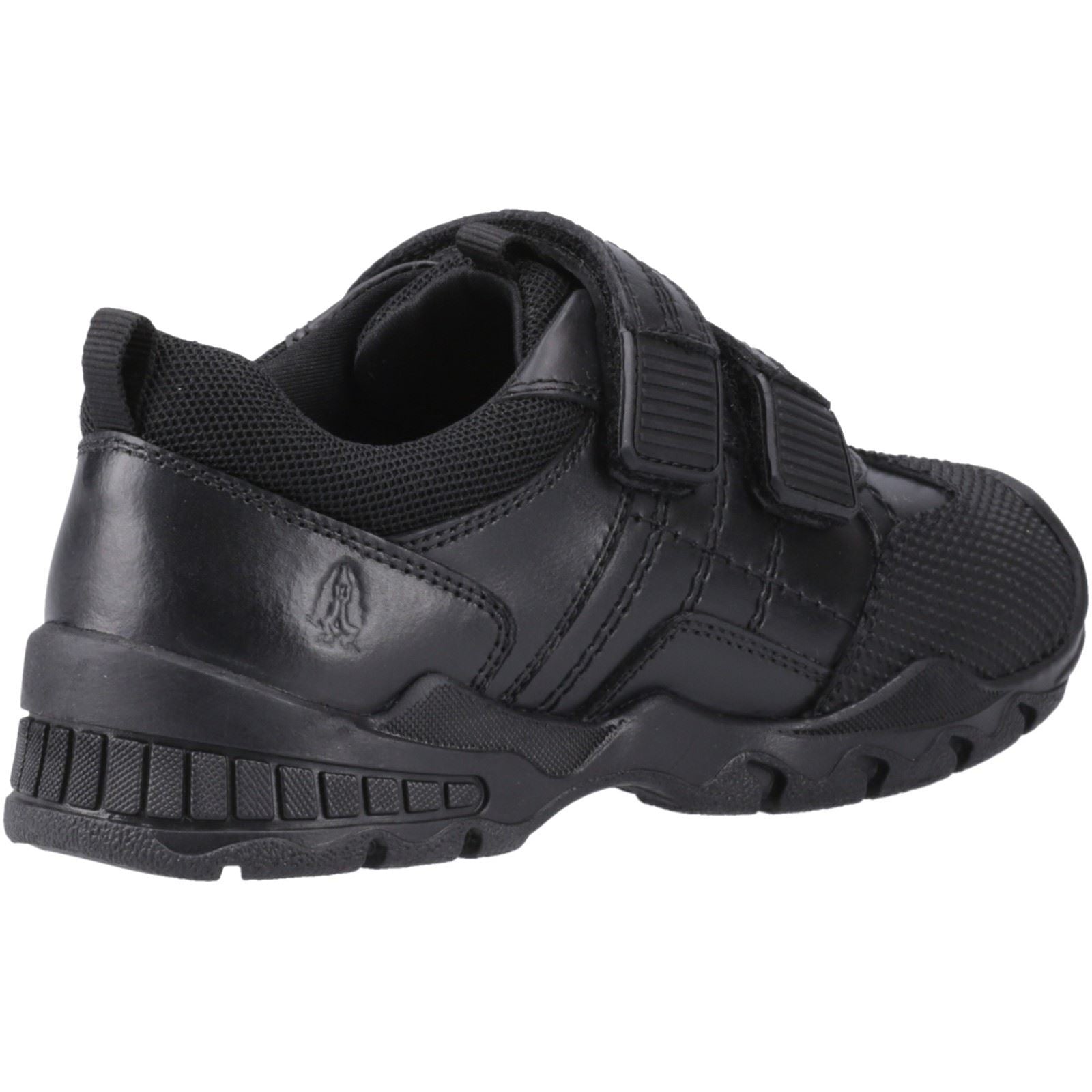 Hush Puppies Tristen Chaussures Noires Pour Garçons En Cuir