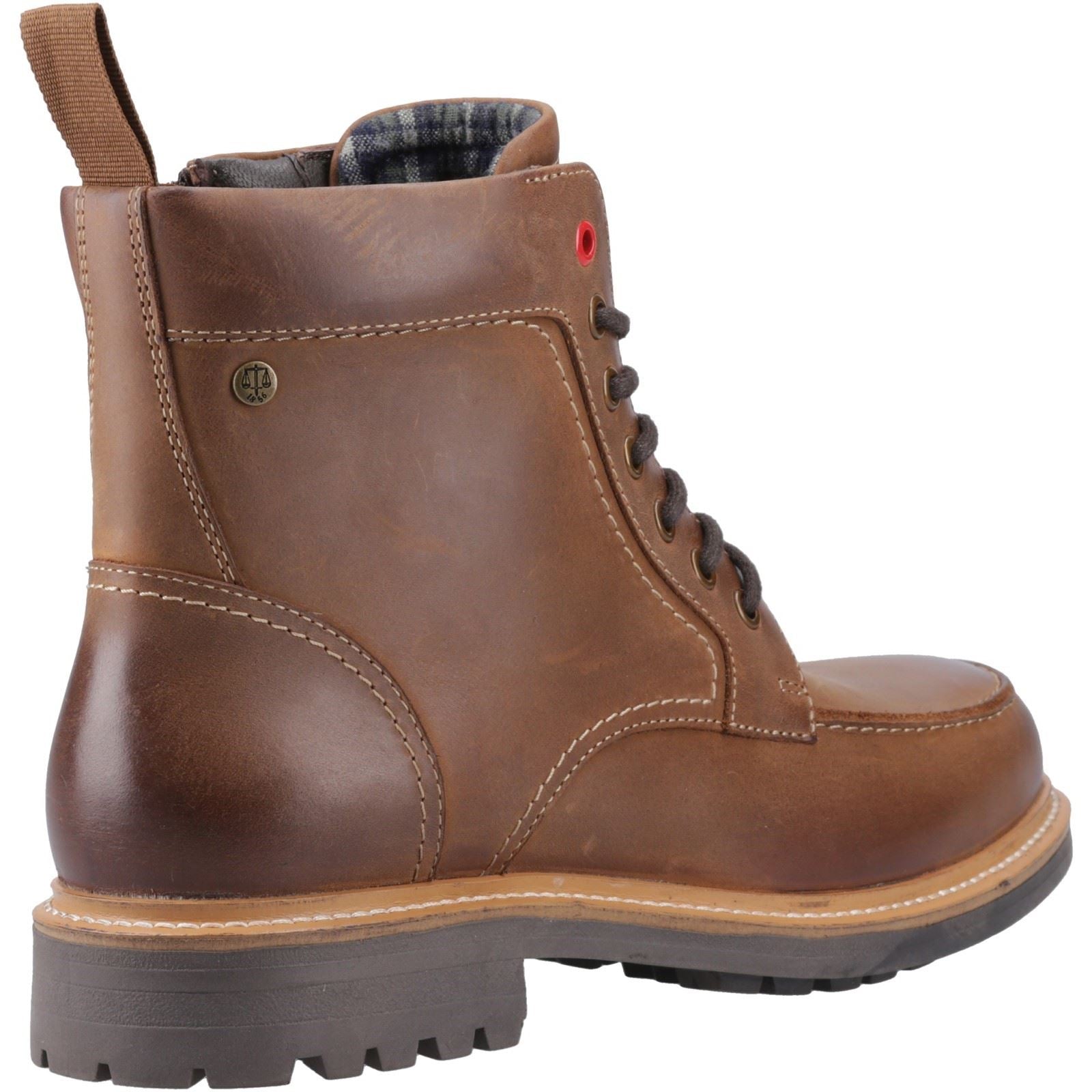 Hunter Shaws Bottes Navettes En Cuir Pour Hommes De Couleur Marron Foncé