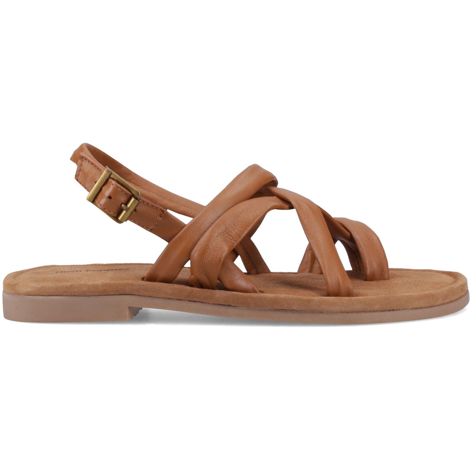 Hush Puppies Hope Sandales En Cuir Pour Femmes Couleur Caramel