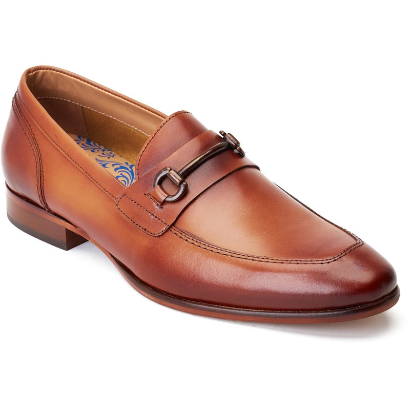Base London Russo Chaussures À Enfiler Pour Hommes En Cuir Brûlé.