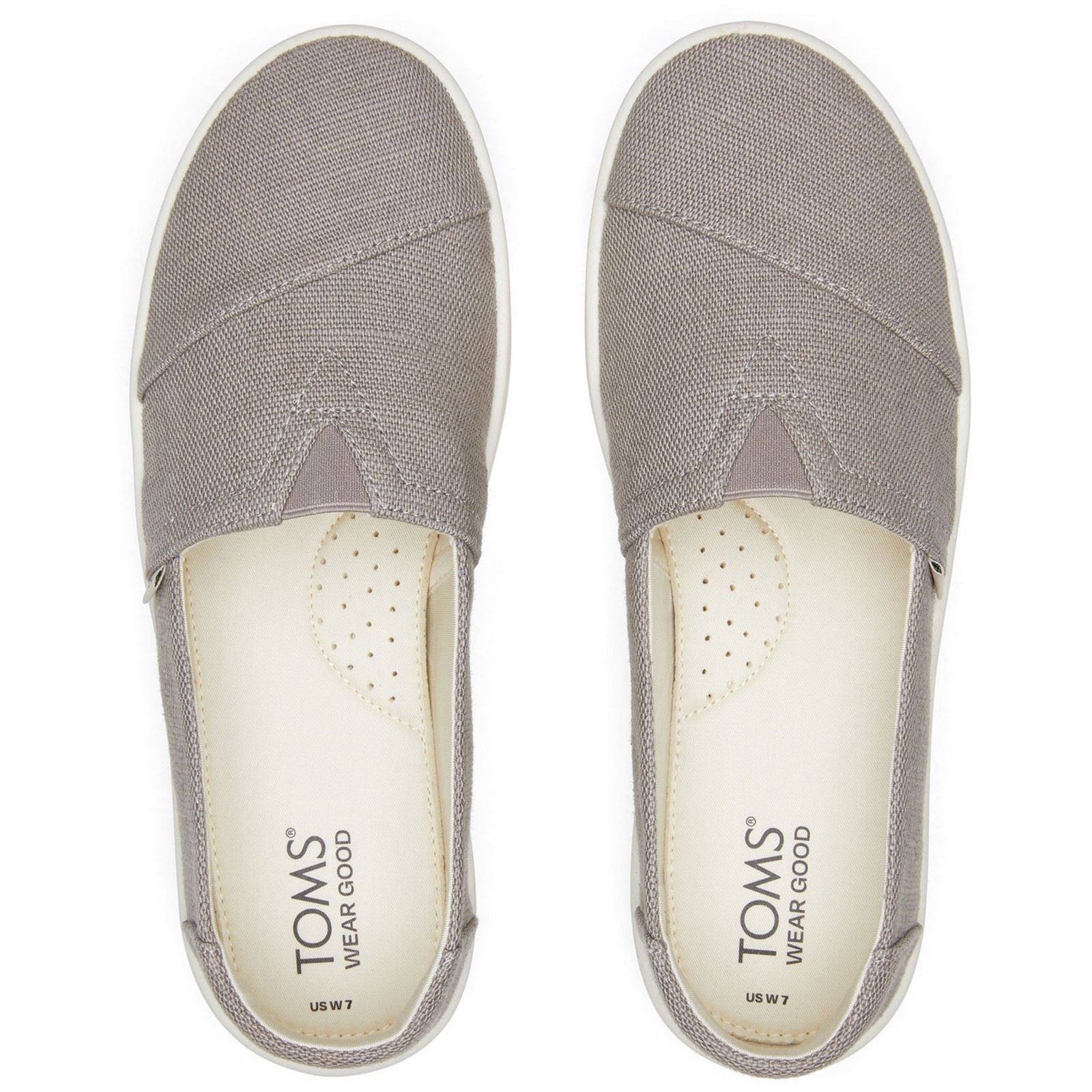 TOMS Verona Baskets Femme Grises Clair En Textile