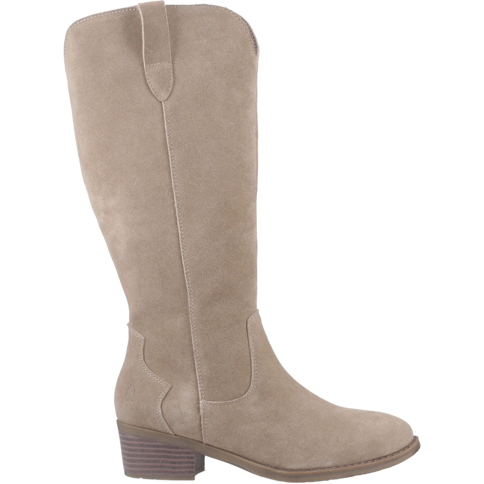 Hush Puppies Isabella Bottes Hautes À Talons En Daim Pour Femmes Couleur Taupe
