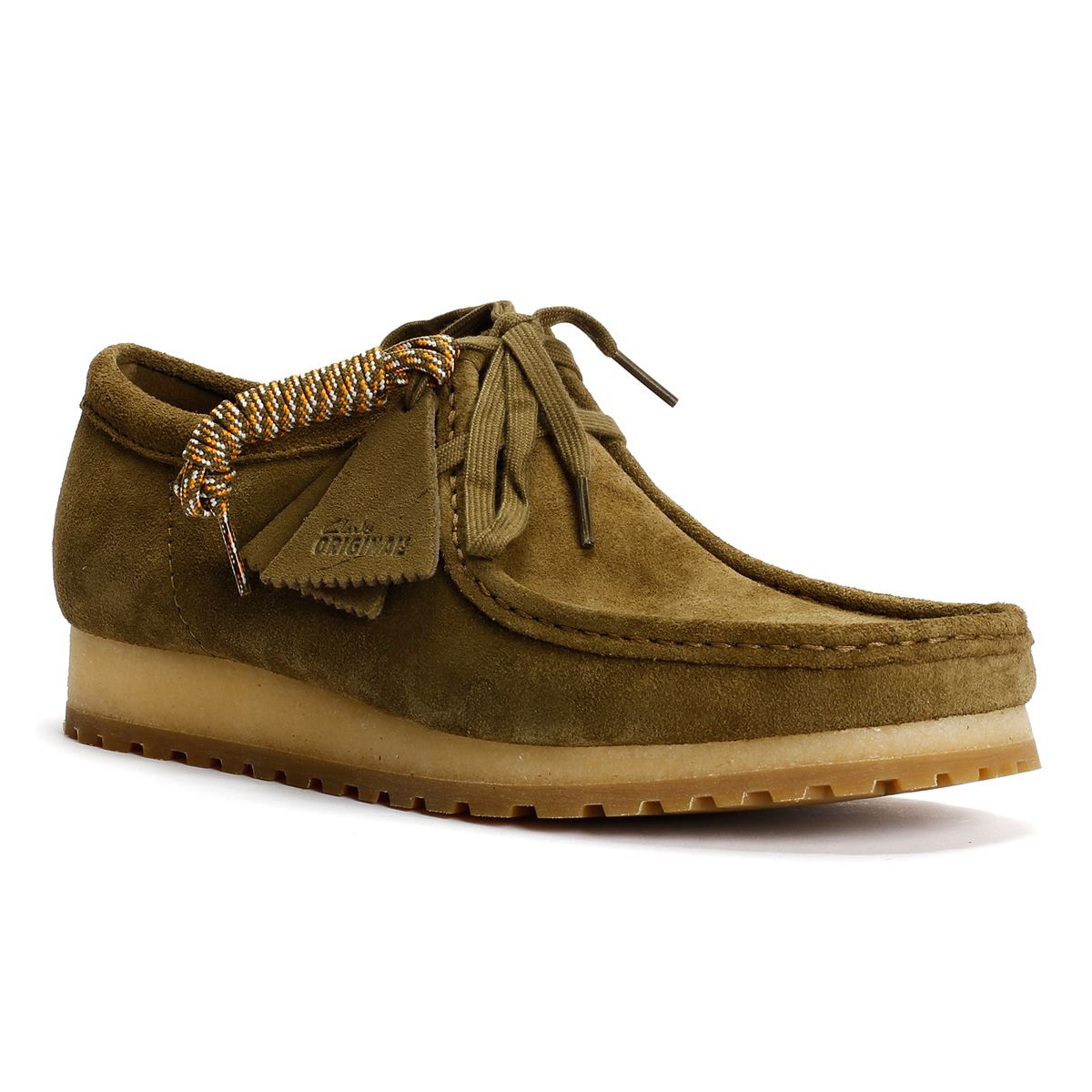 Clarks Originals Wallabee RB Chaussures À Lacets Vertes Pour Hommes En Daim