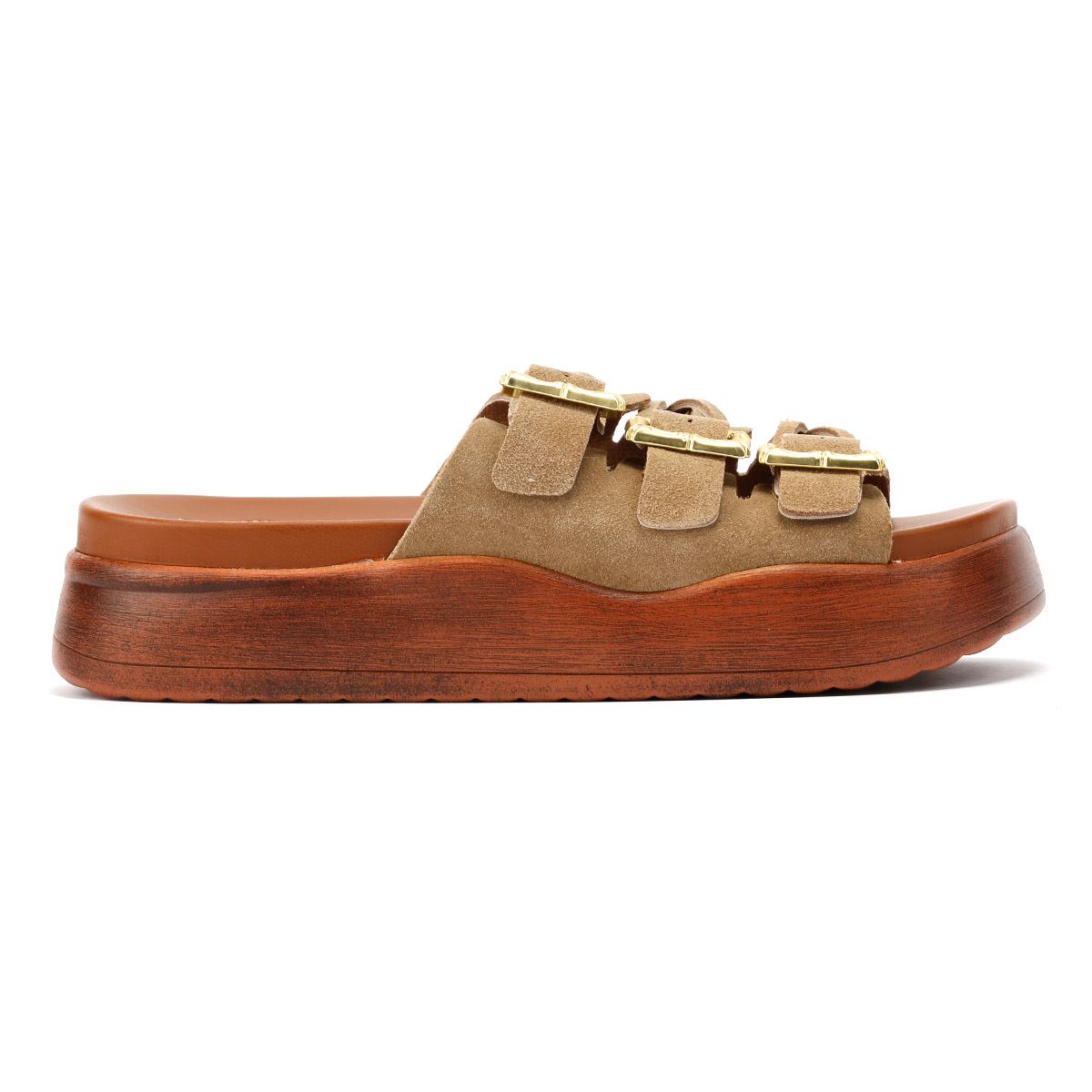 Desert Fleur Gypsum  Sandales Beige Pour Femme En Suède