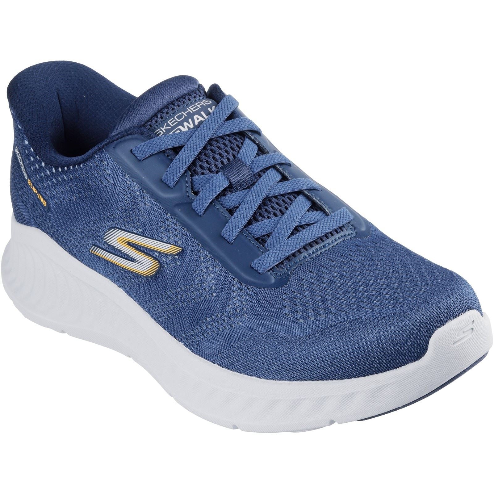 Skechers GO WALK NOW Payton Chaussures De Sport Pour Hommes En Toile Bleu Marine