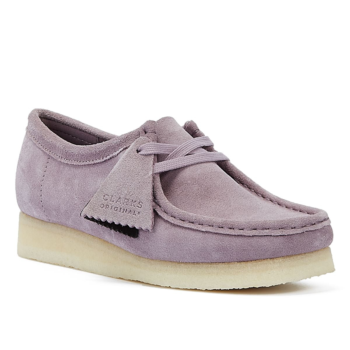 Clarks Chaussures De Confort Femme Wallabee En Daim Mauve