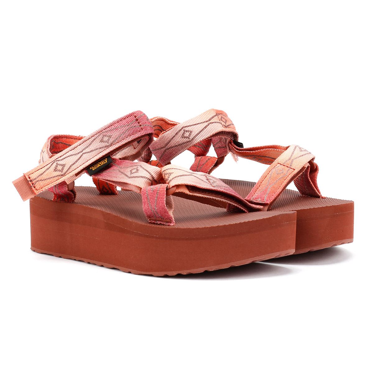 Teva Flatform Universal Sandales Rouges Pour Femmes