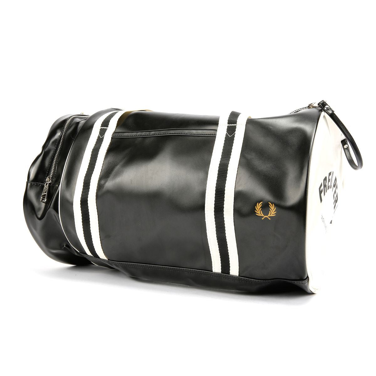 Fred Perry Classic Barrel Sac Croisé En Synthétique Noir/Écru