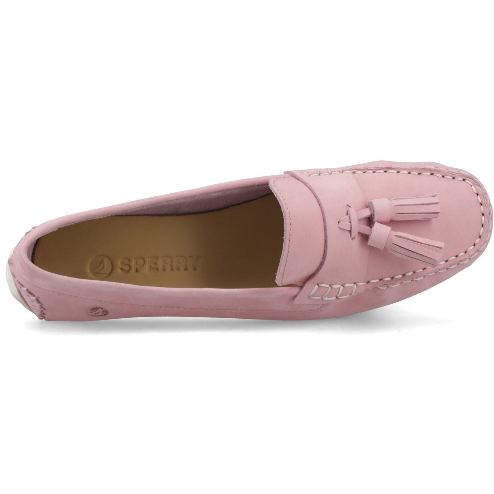 Sperry Salvador Slip On Mocassins En Nubuck Pour Femmes Roses
