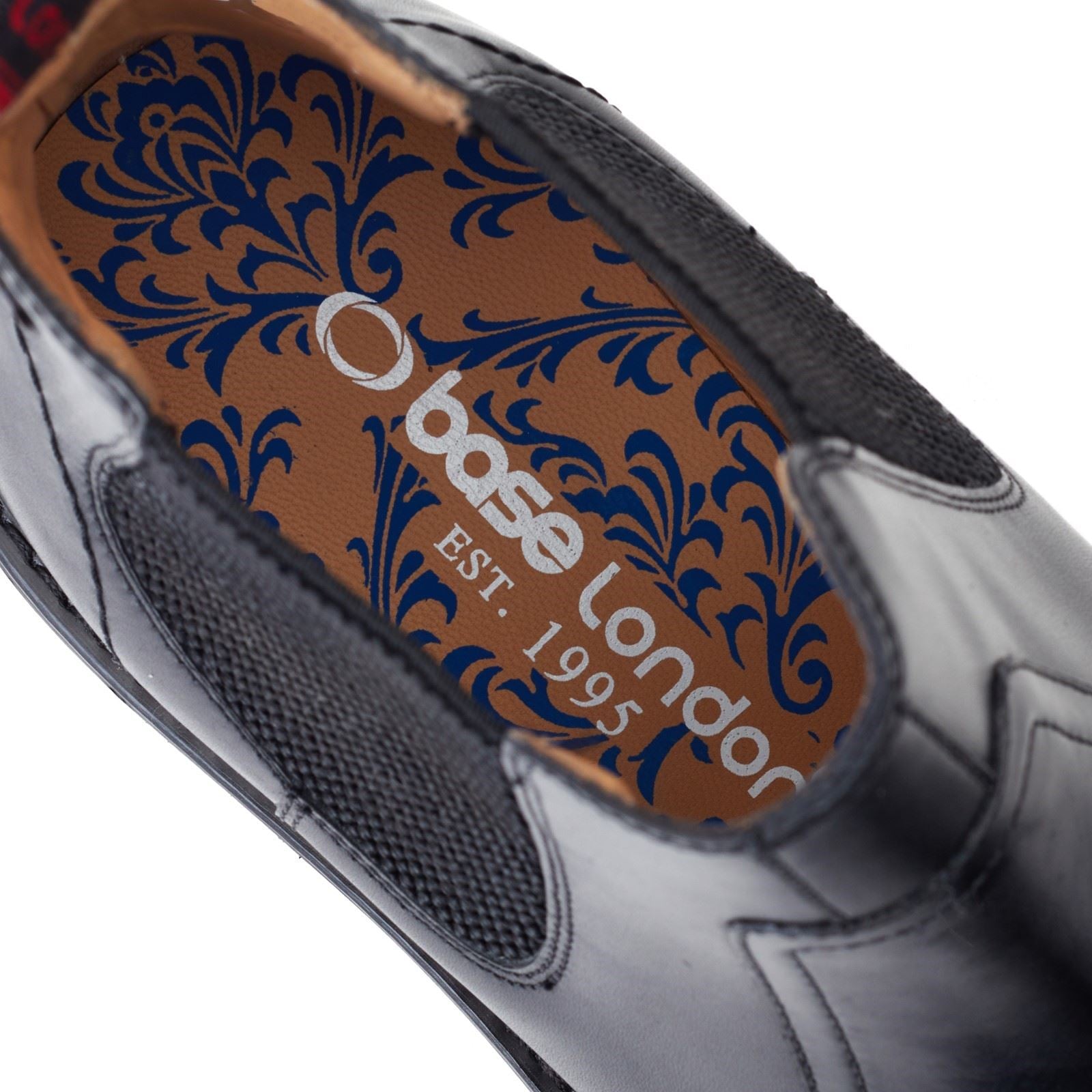 Base London Bloom Bottes Noires En Cuir Pour Hommes