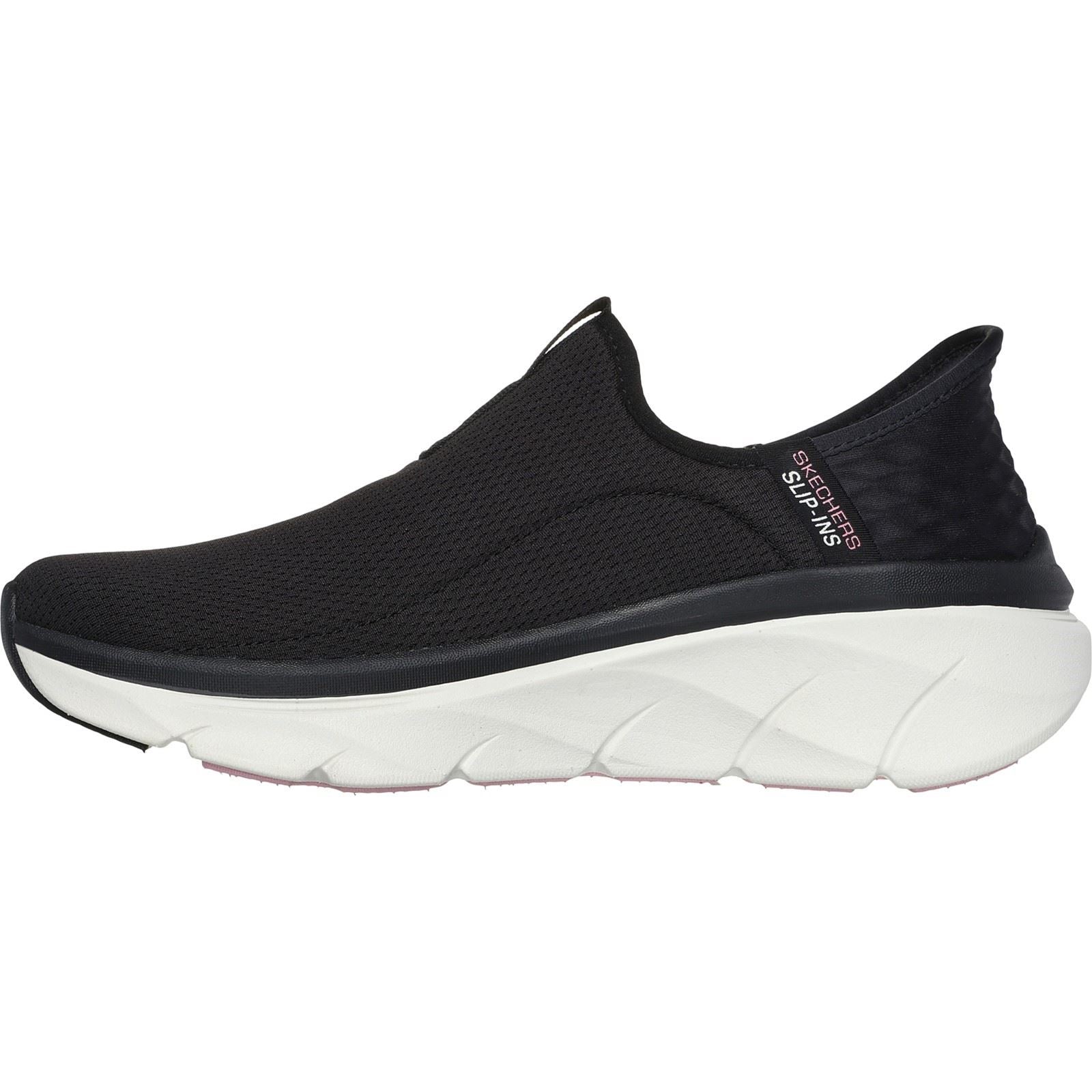 Skechers D'Lux Walker 2.0 Baskets En Synthétique Pour Femme Noir/Rose