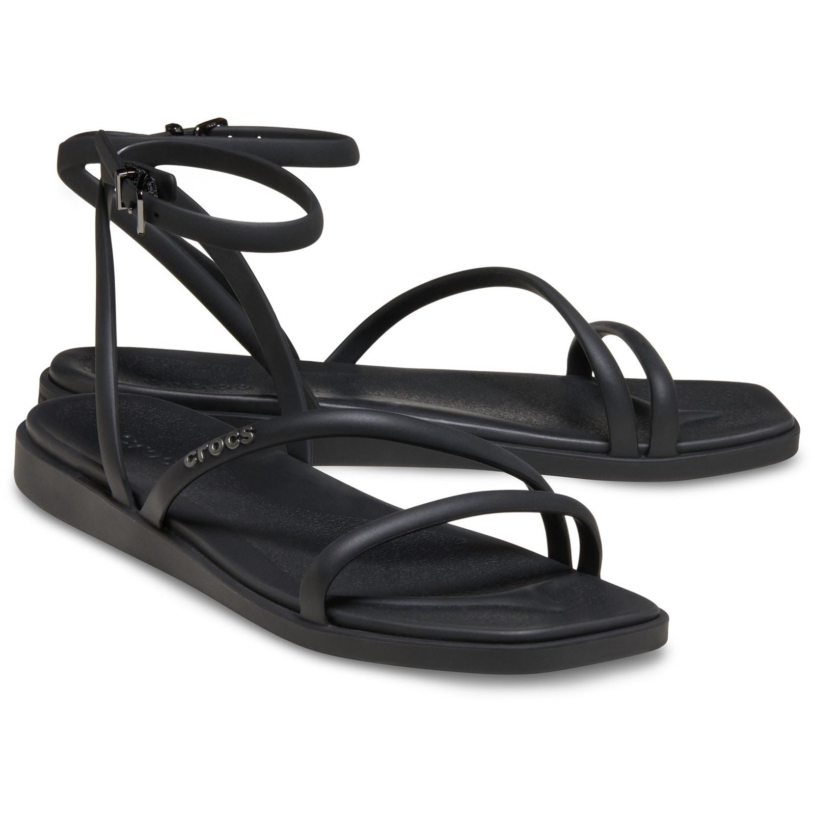 Crocs Miami Toe Loop Sandales Noires Pour Femmes En Eva