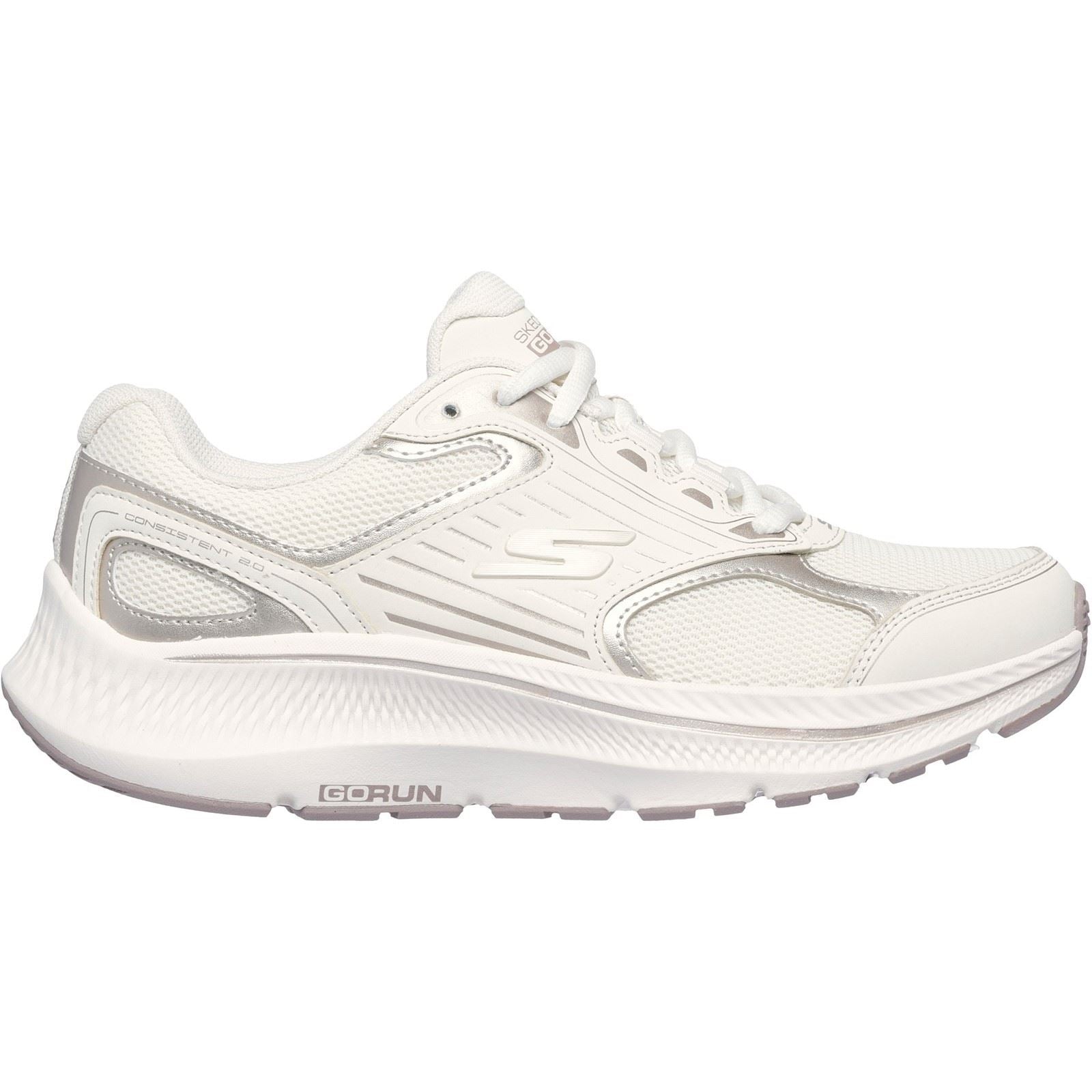 Skechers Performance GO RUN Consistent 2.0 Advantage Baskets En Cuir Naturel Pour Femmes