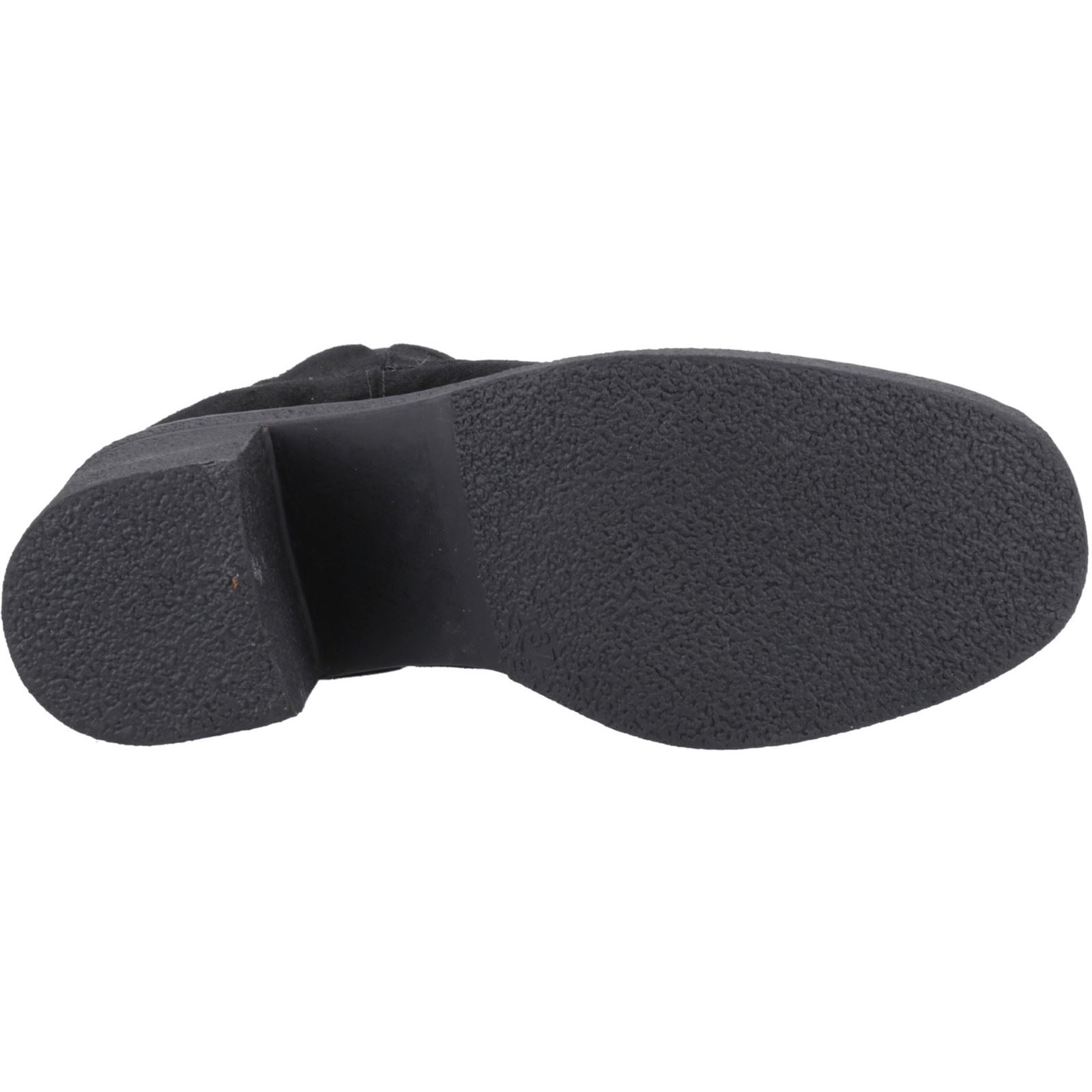 Hush Puppies Felicia Femmes Suédoises Bottines Chelsea À Talons Noires