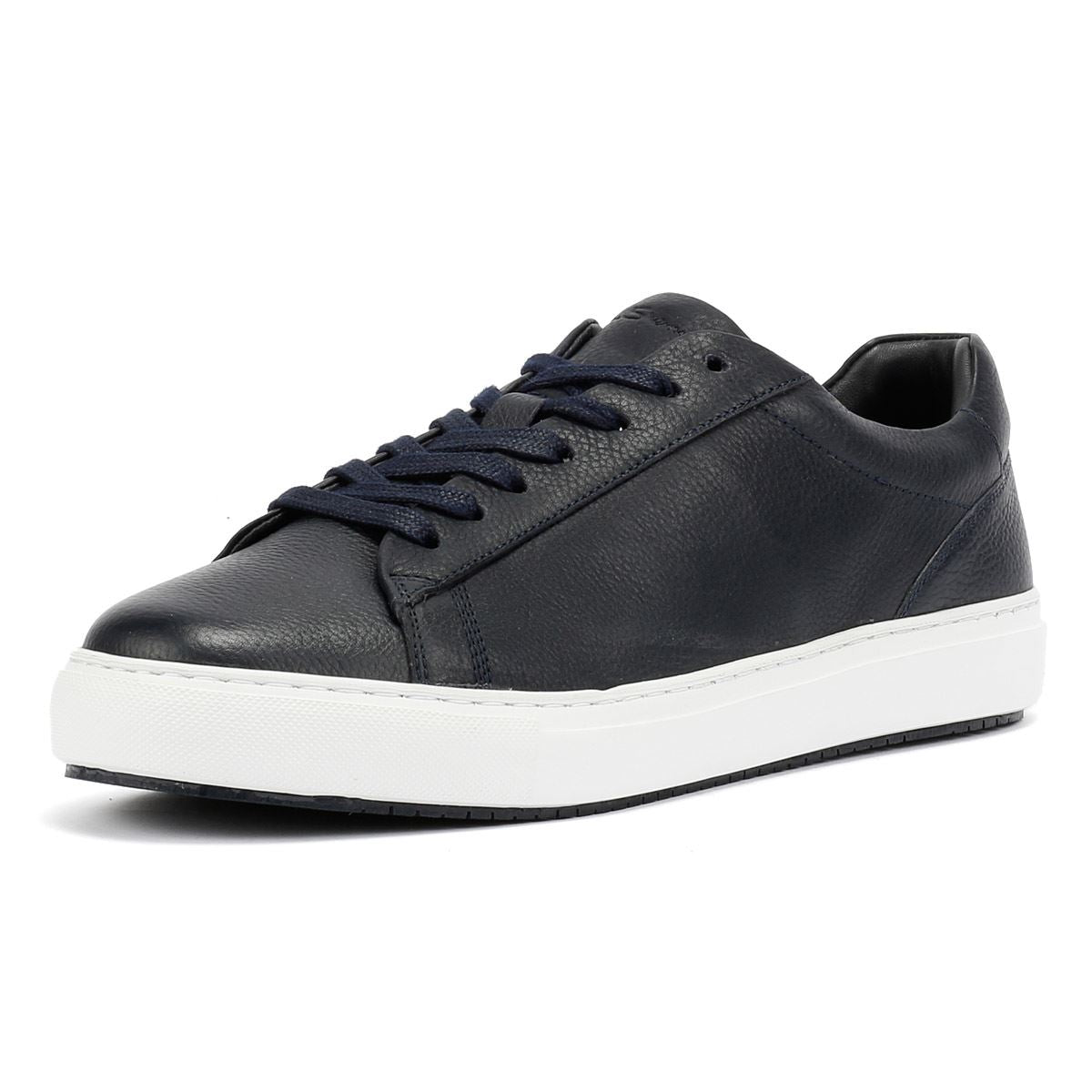 Ben Sherman Ace Cupsole Baskets En Cuir Pour Hommes Bleues