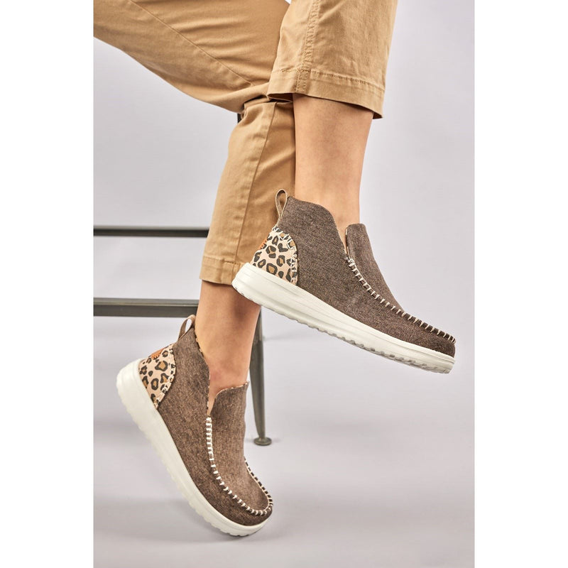 HEYDUDE Denny Bottes Léopard Pour Femmes En Coton