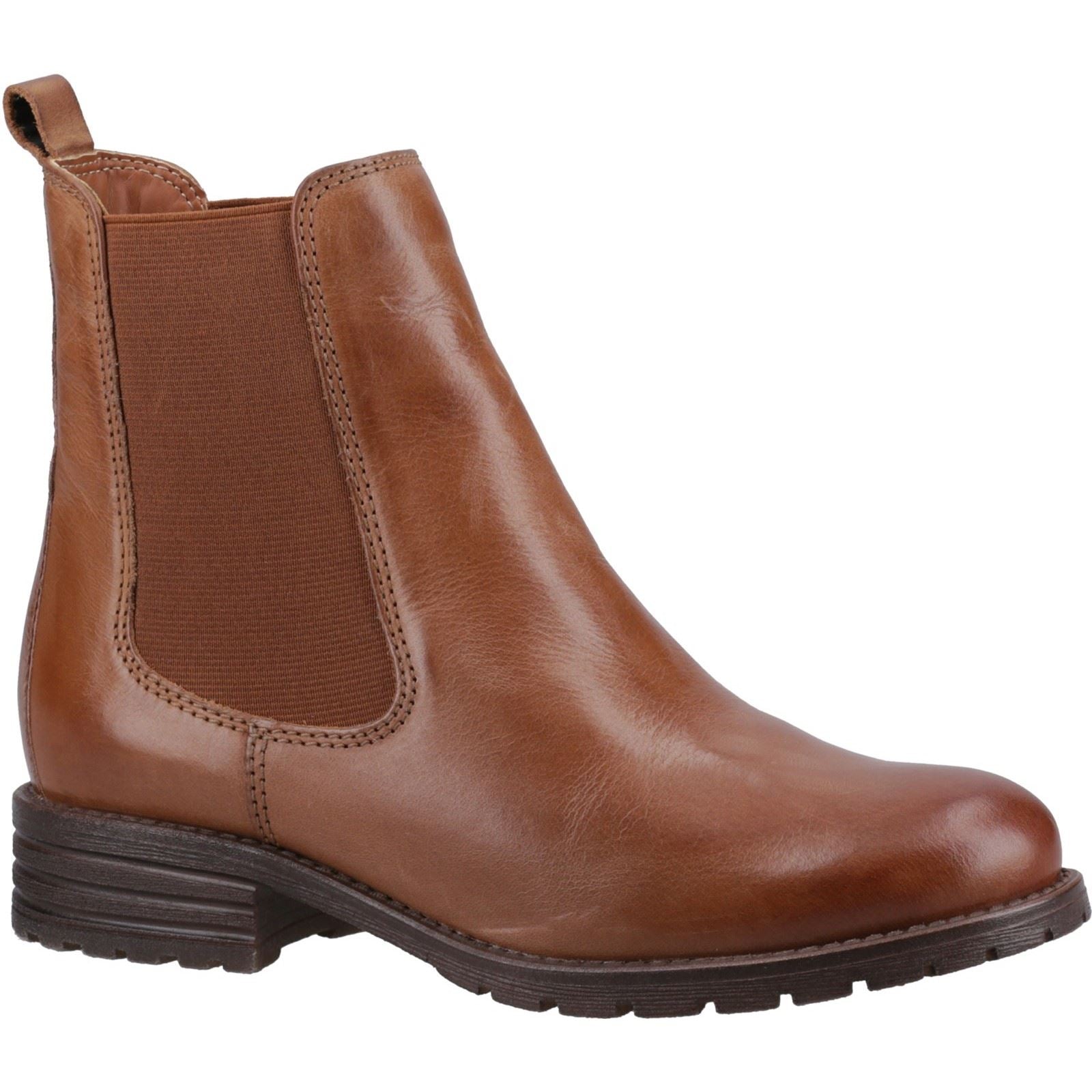 Hush Puppies Priya Bottes En Cuir Pour Femmes Couleur Tan