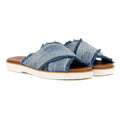 TOMS Mae Crossover Sandales Bleues En Denim Pour Femme