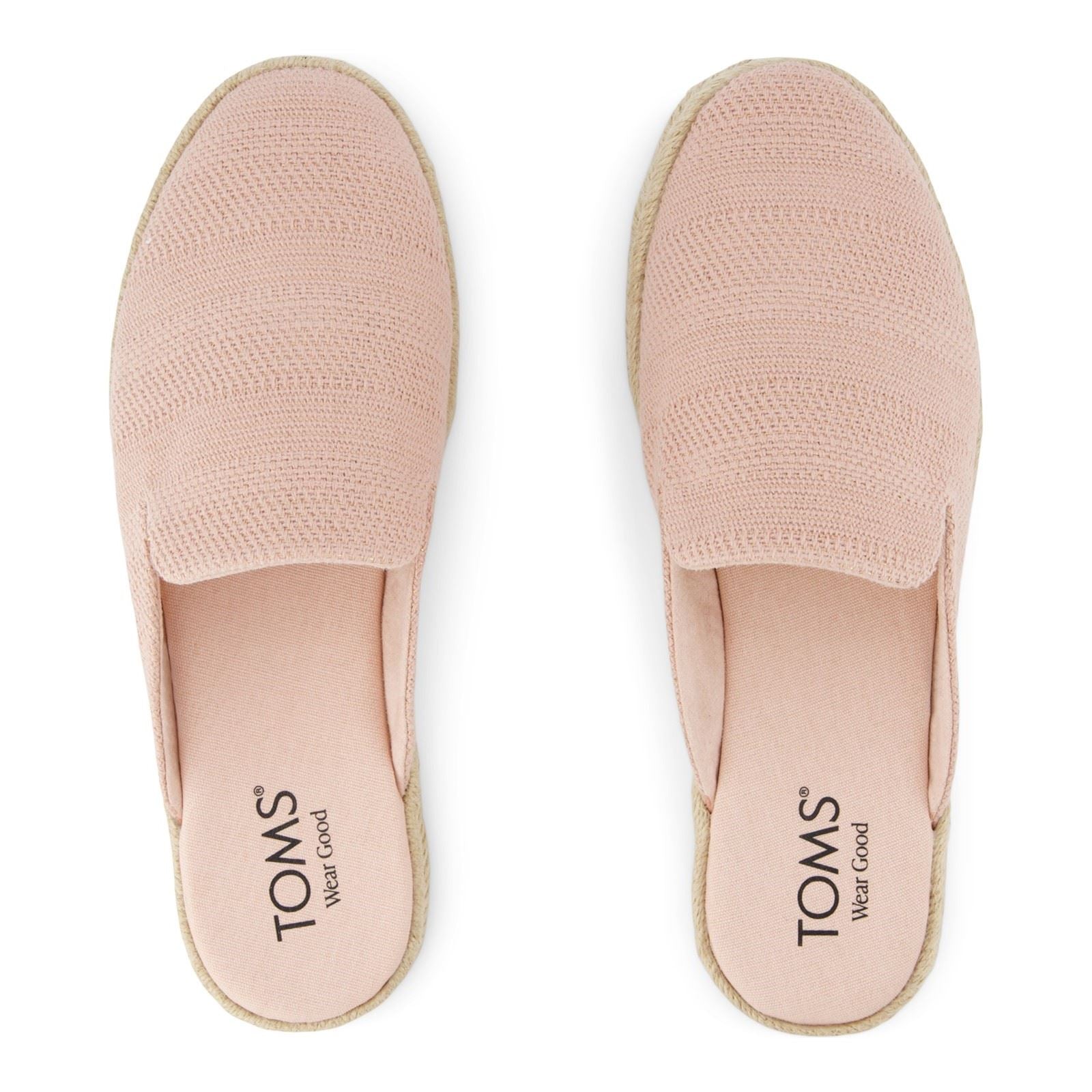 TOMS Santiago Mule Chaussons Femme Rose Pâle En Textile