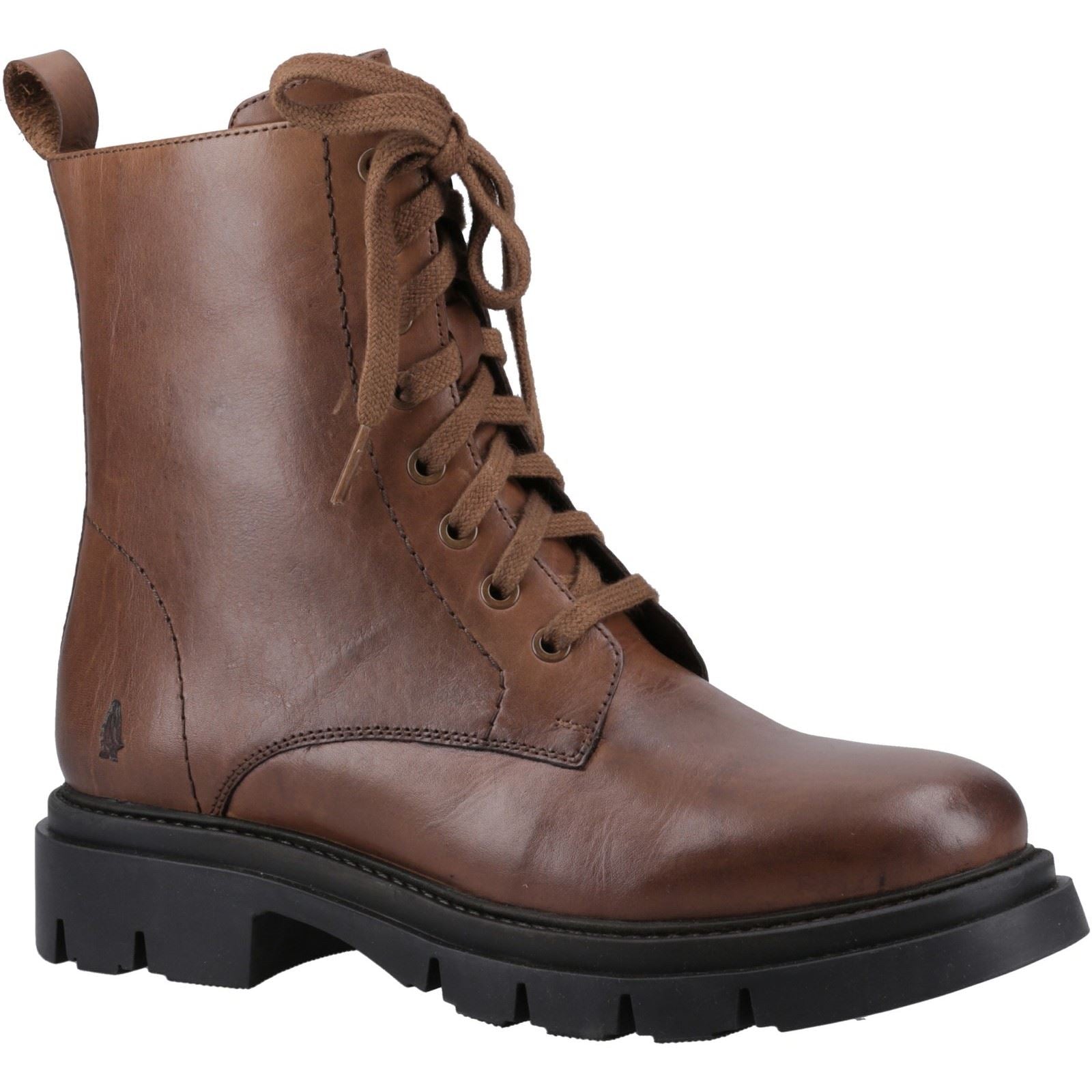 Hush Puppies Rhea Bottes Marron En Cuir Pour Femmes