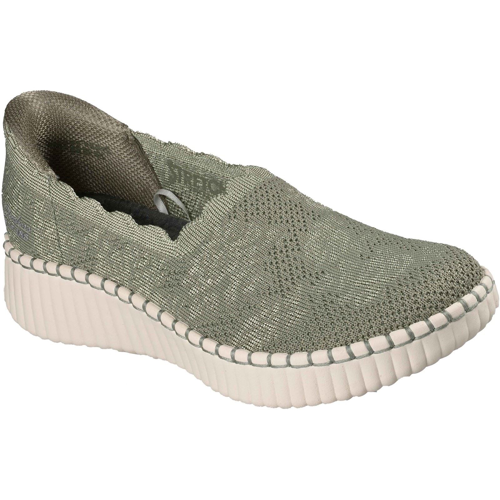 Skechers Wilshire Boulevard Baskets En Polyester Pour Femmes Olivées