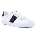 Ralph Lauren Vulc II Baskets Blanches En Cuir Pour Hommes
