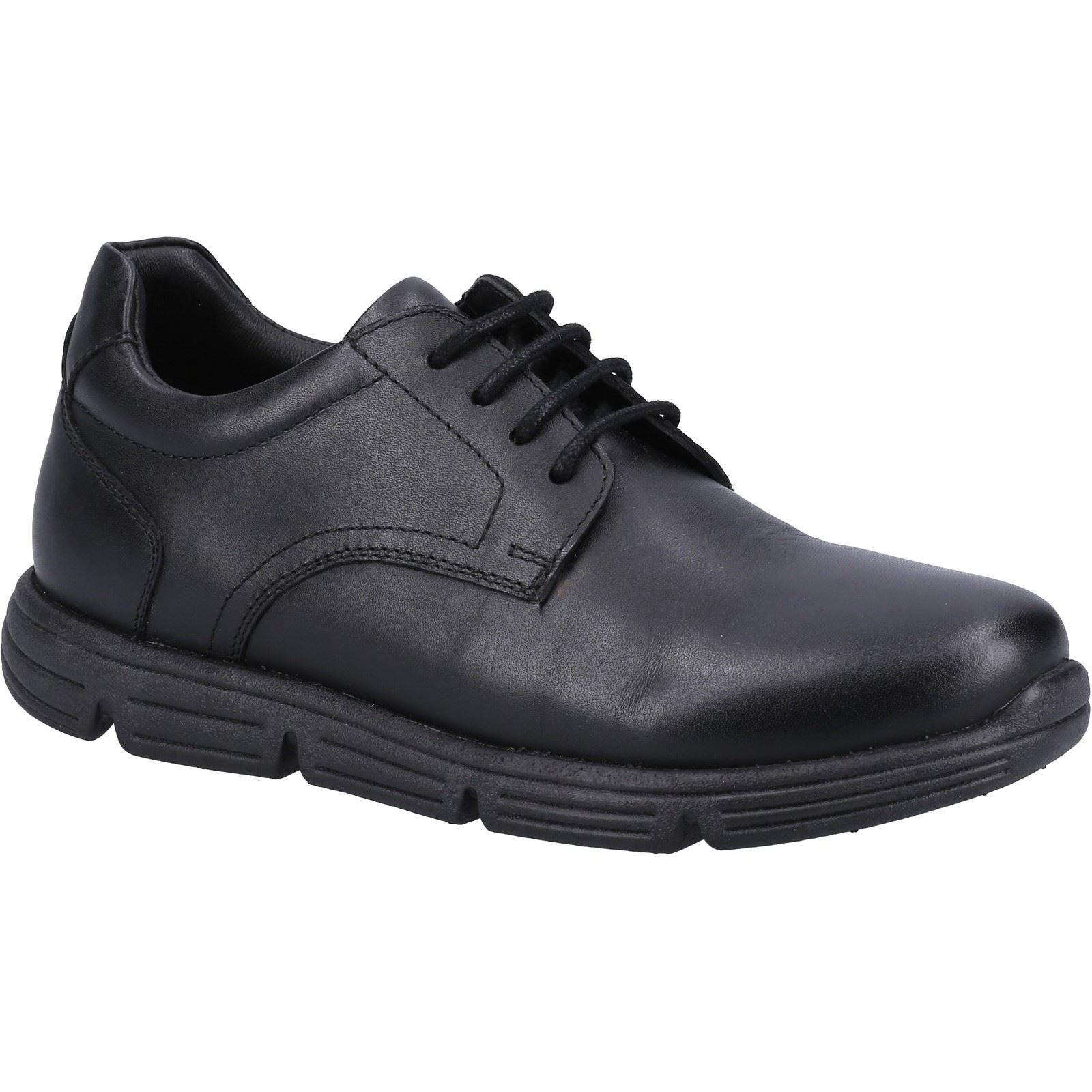 Hush Puppies Adrian SNR Chaussures Noires Pour Garçons - Royaume-uni 7