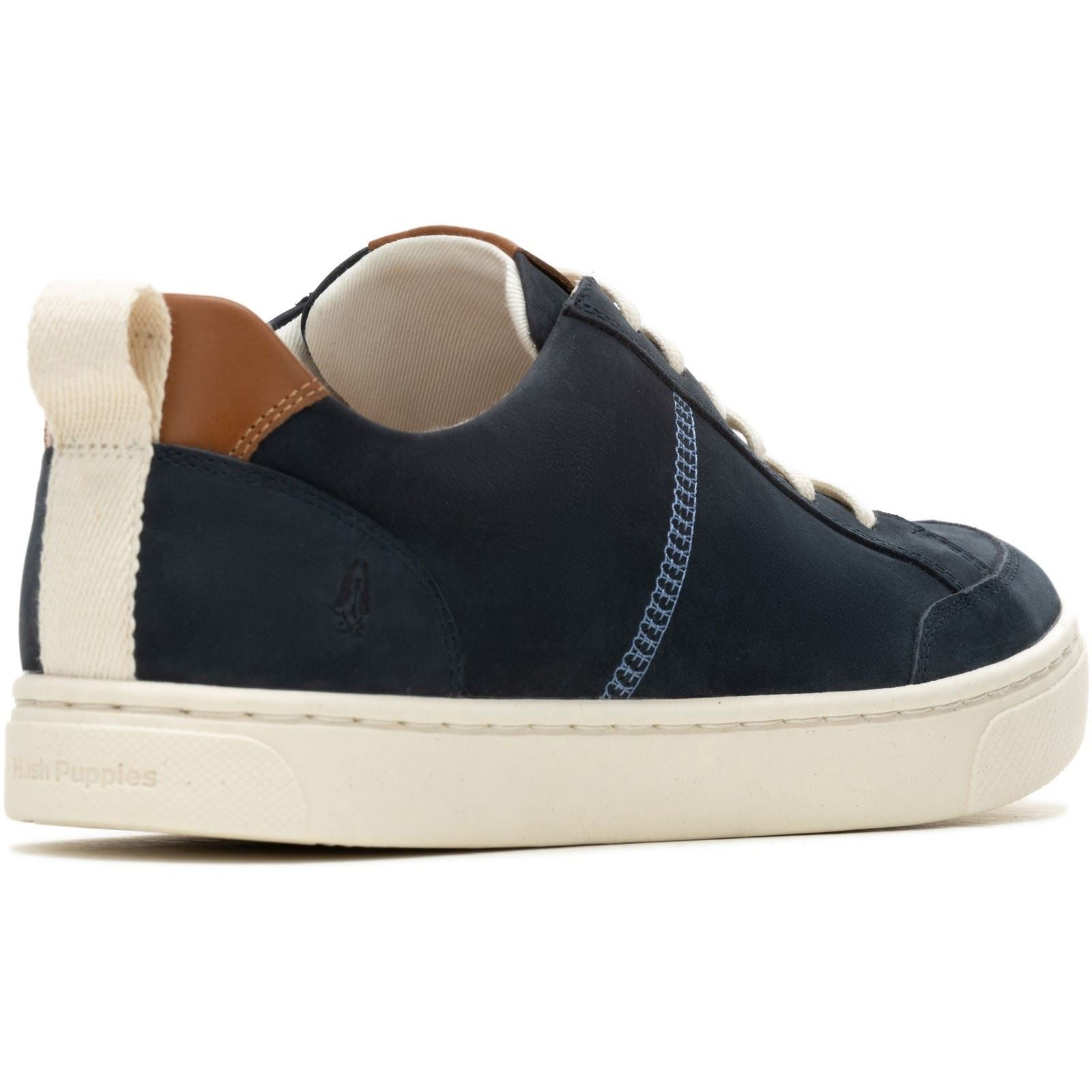 Hush Puppies The Good Low Top Baskets En Cuir Pour Homme, Bleu Marine.