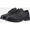 Hush Puppies Pearce Chaussures En Cuir Noir À Lacets Pour Hommes