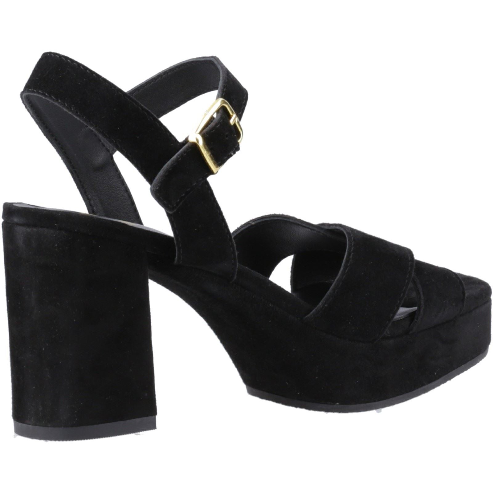 Hush Puppies Ophelia Sandales Noires Pour Femmes En Suède