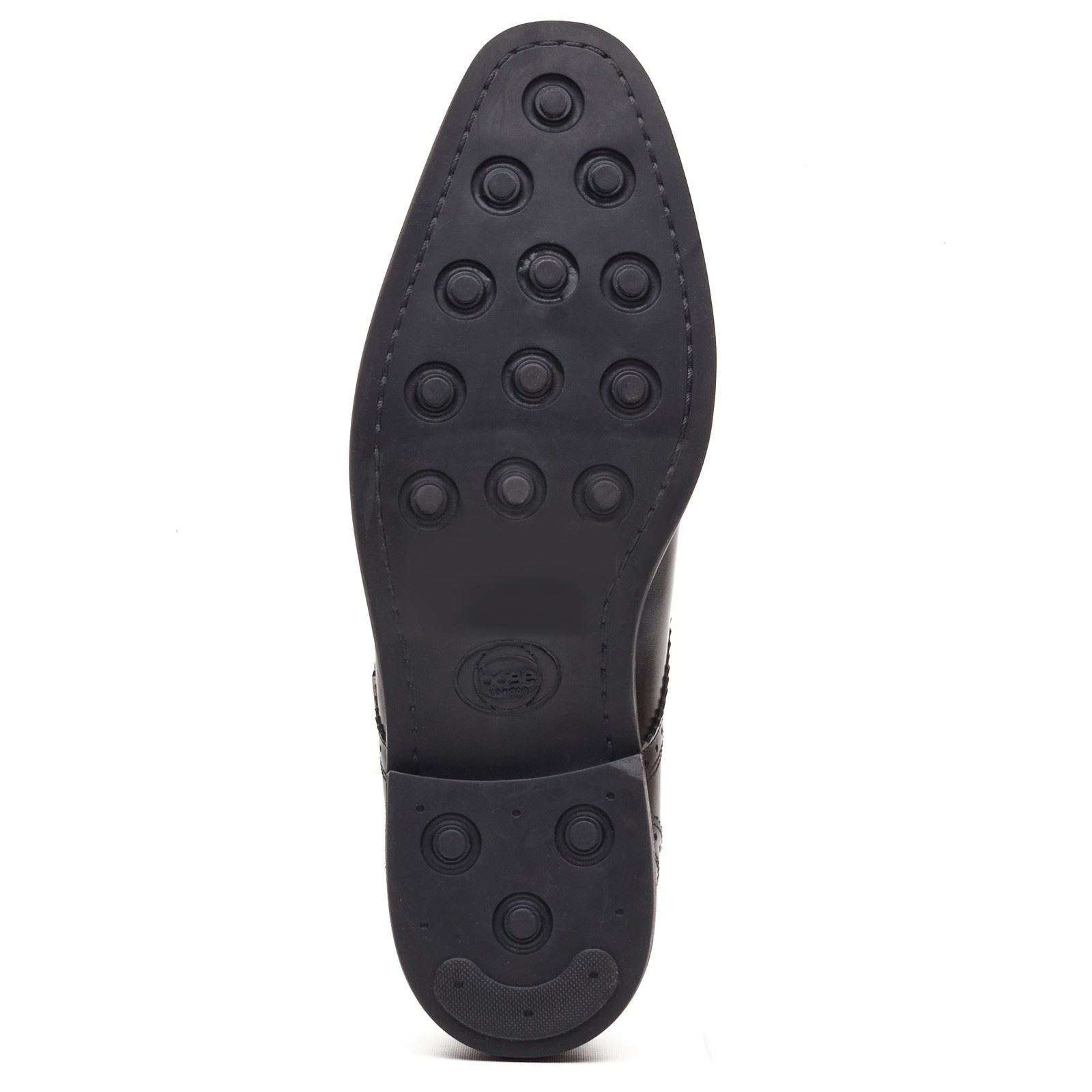 Base London Henley Monk Chaussures En Cuir Pour Hommes Noires À Double Boucle