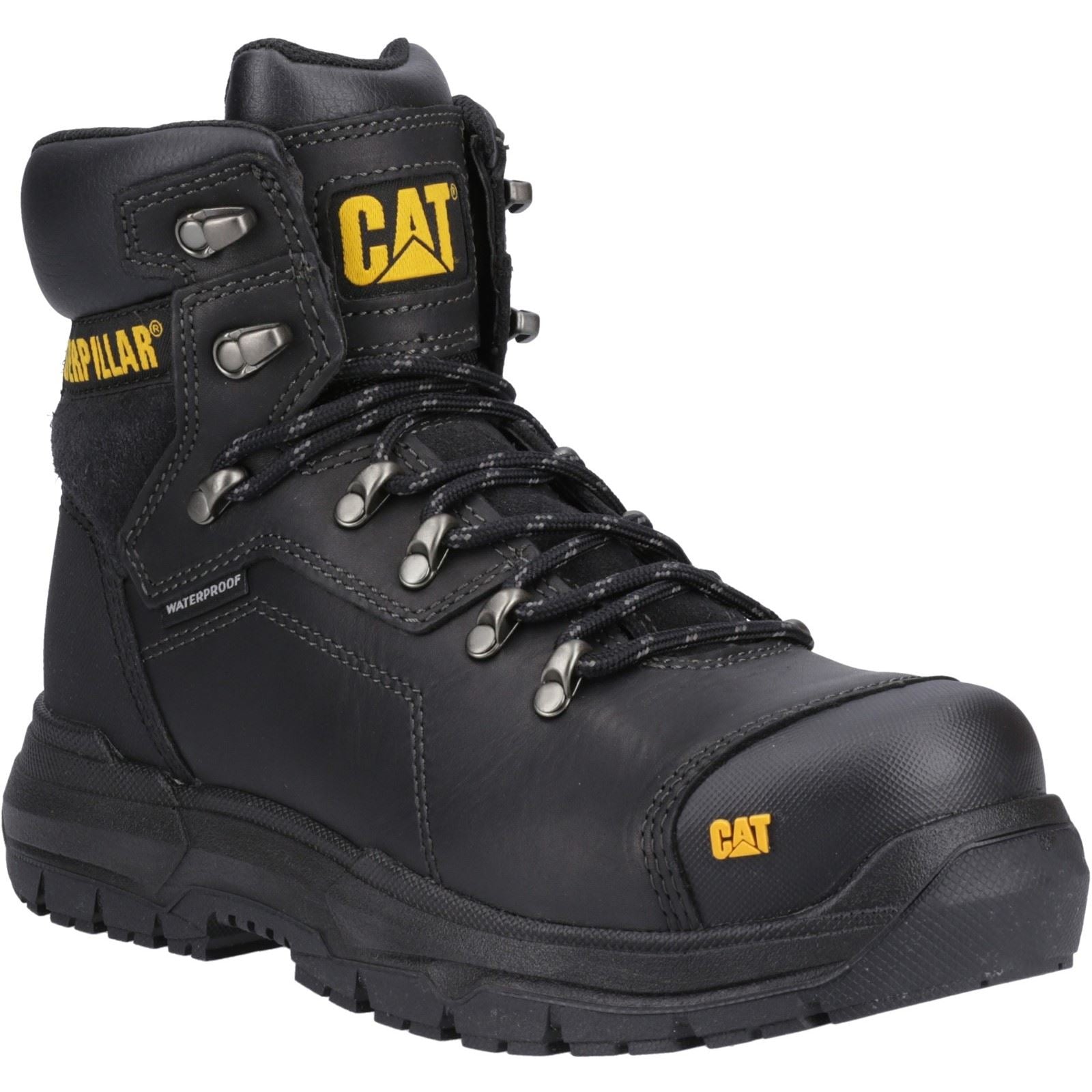 Caterpillar Bottes De Sécurité Noires En Cuir Diagnostic 2.0