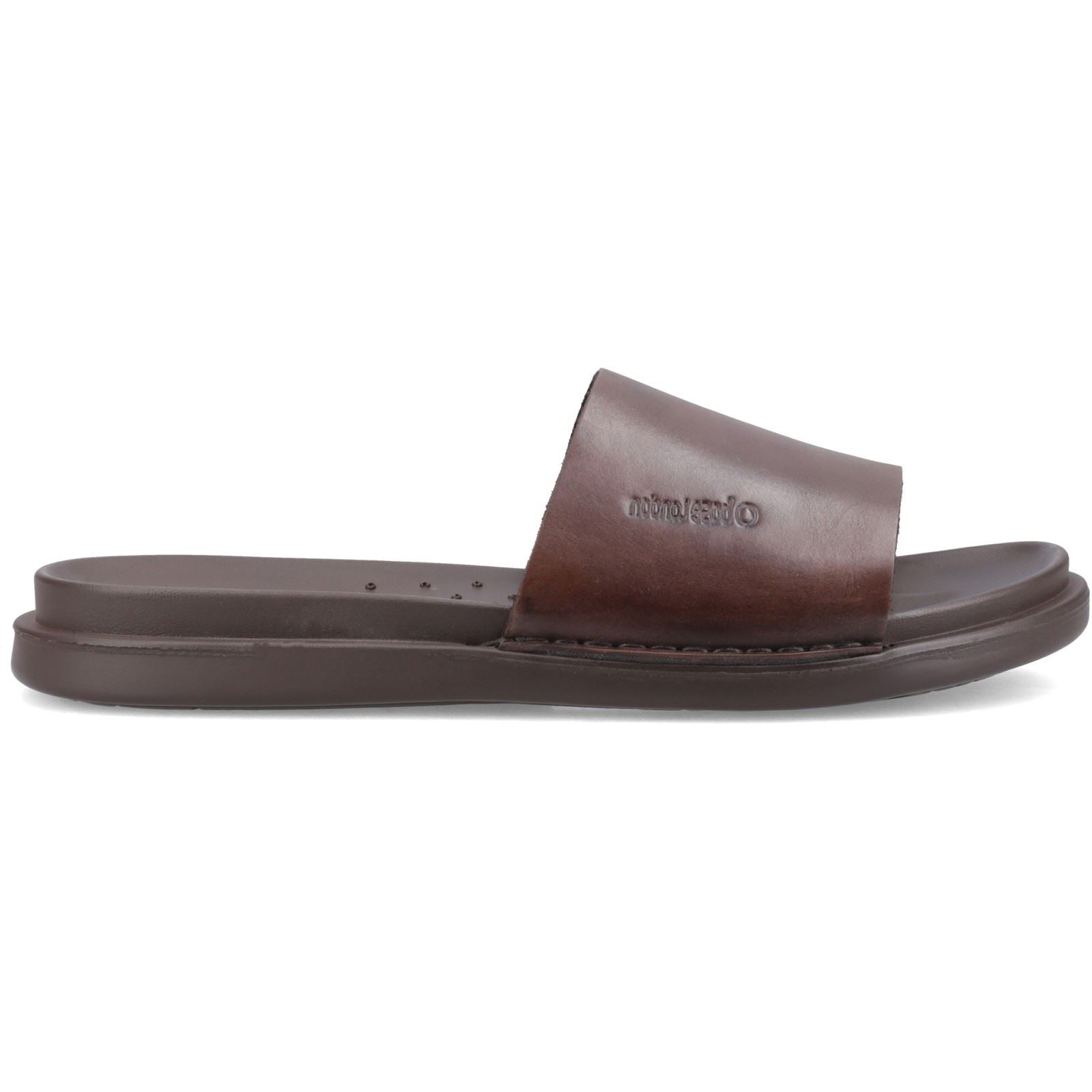Base London Albany Sandales En Cuir Pour Hommes Marron