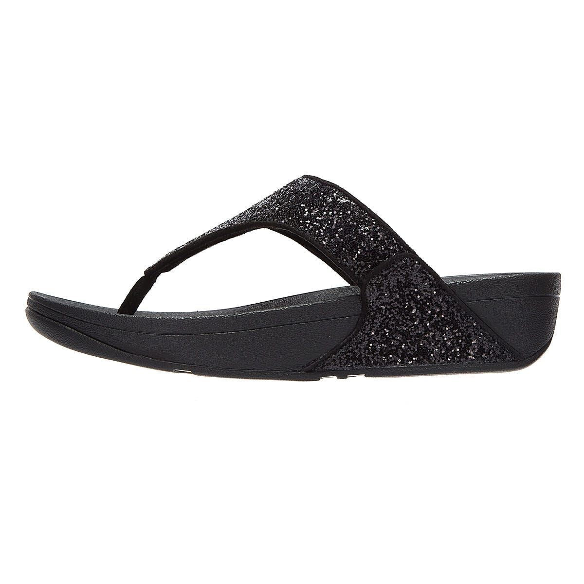 FitFlop Lulu Glitter Femmes Tongs Noires