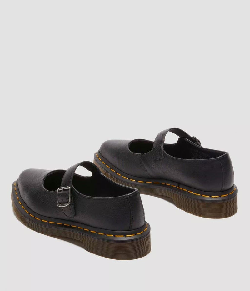 Dr. Martens Elphie Mary Jane Virginia Chaussures Noires Pour Femmes En Cuir