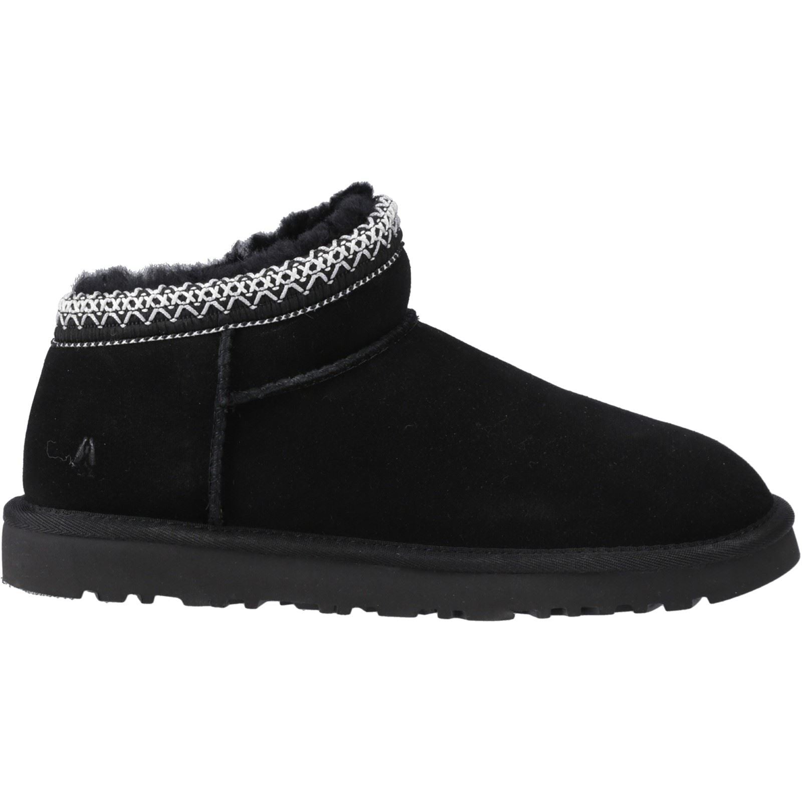 Hush Puppies Sloane Chaussons Noirs Pour Femmes En Suède