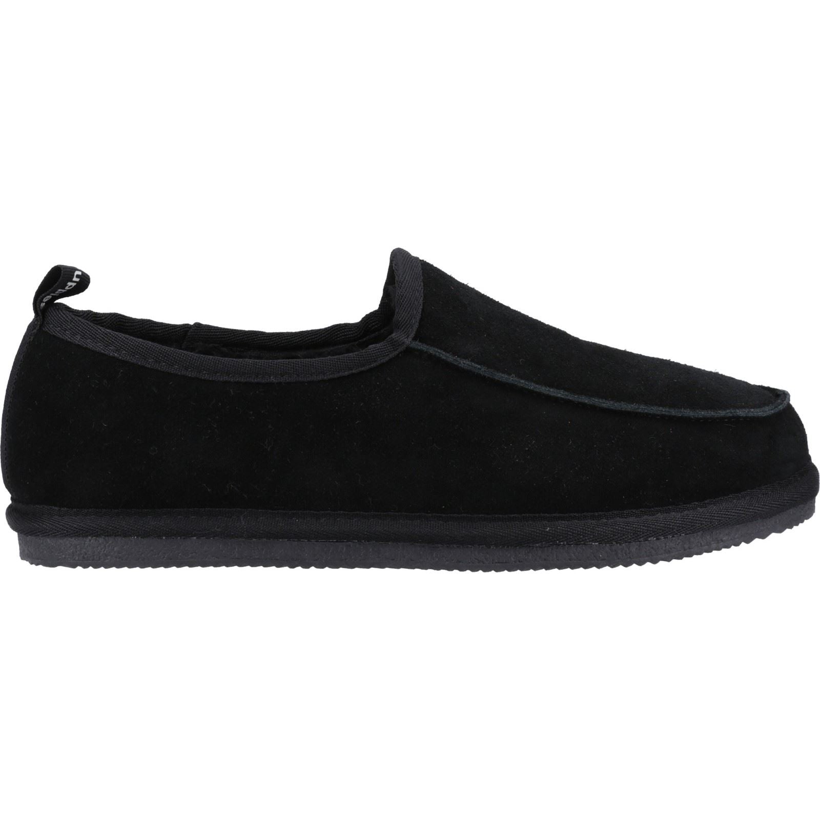Hush Puppies Charles Chaussons Noirs Pour Hommes En Suède
