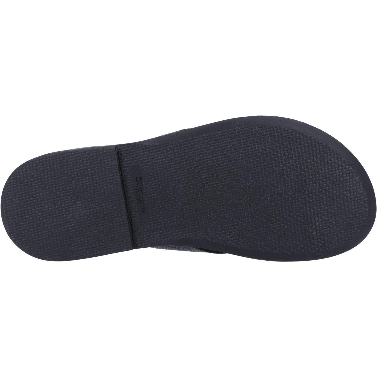 Dune Freds Tongs Noires Pour Femmes En Cuir