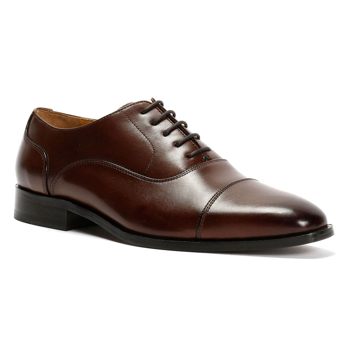Chapman & Moore Toe Cap Oxford Chaussures En Cuir Pour Hommes Brunes À Lacets