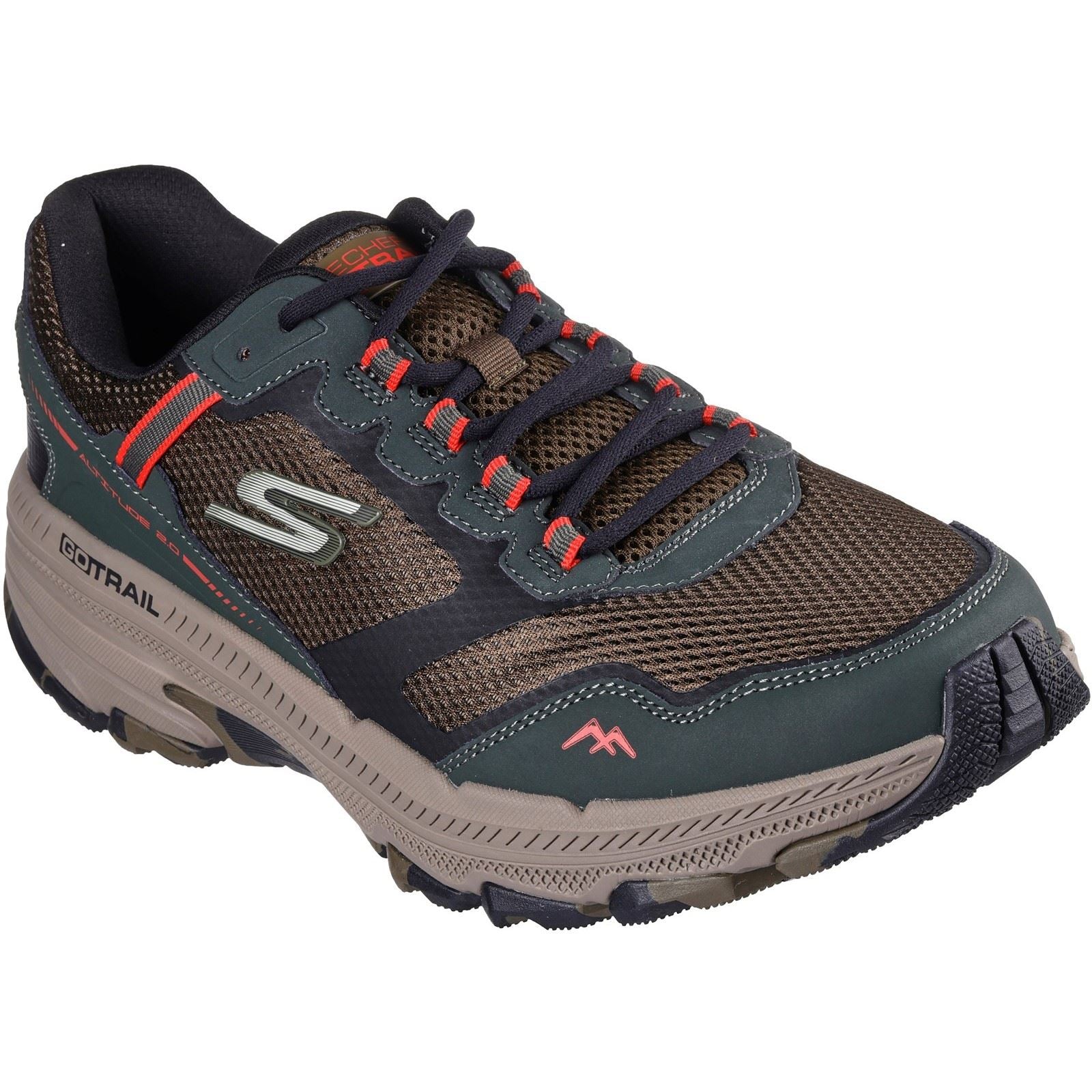 Skechers Performance GO RUN Trail Altitude 2.0 Marble Rock 3 Chaussures De Sport En Cuir Pour Hommes, Olive/Noir