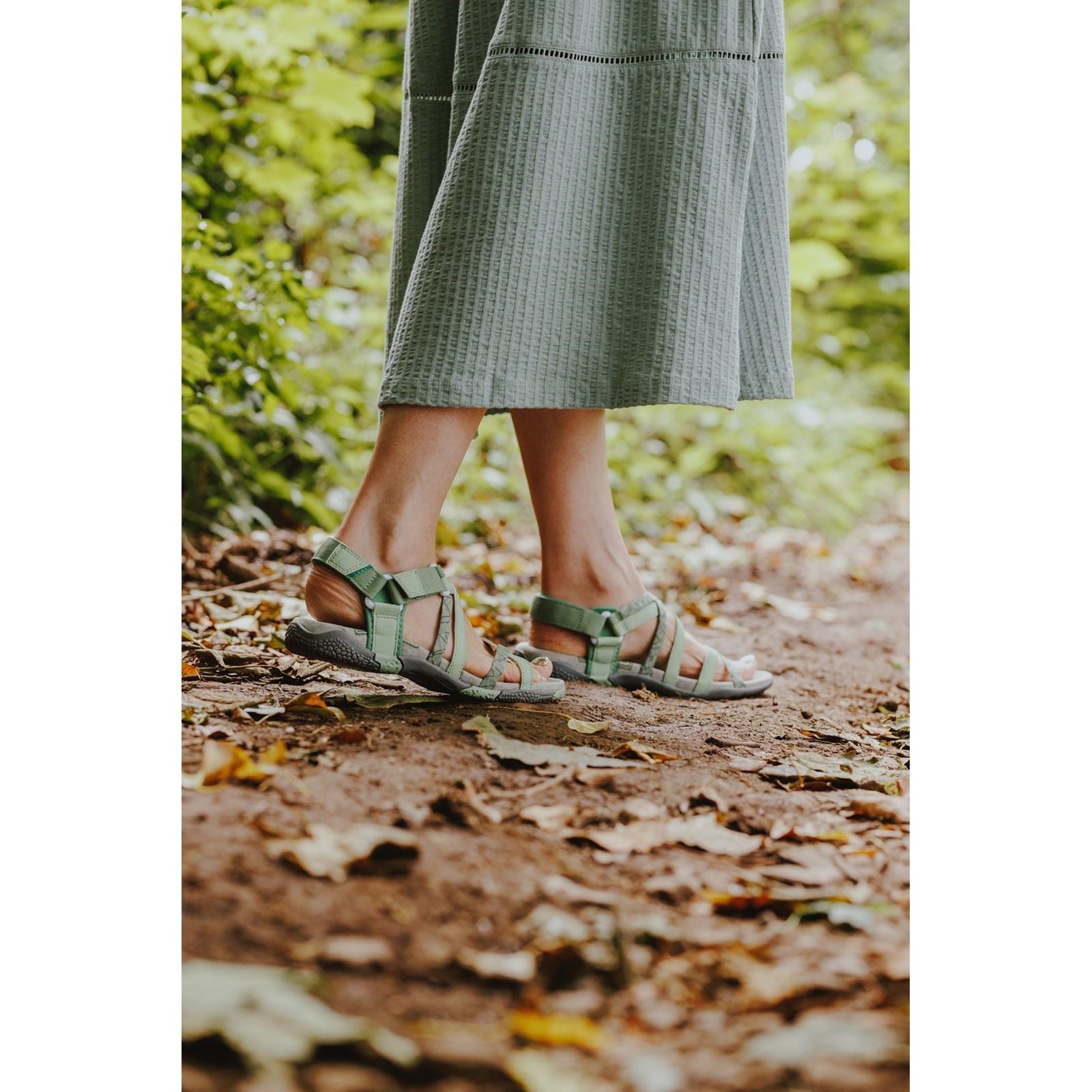 Cotswold Sunhill Sandales Vertes Pour Femme En Nubuck
