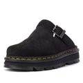 Dr. Martens Sabots En Daim Noir Zebzag.