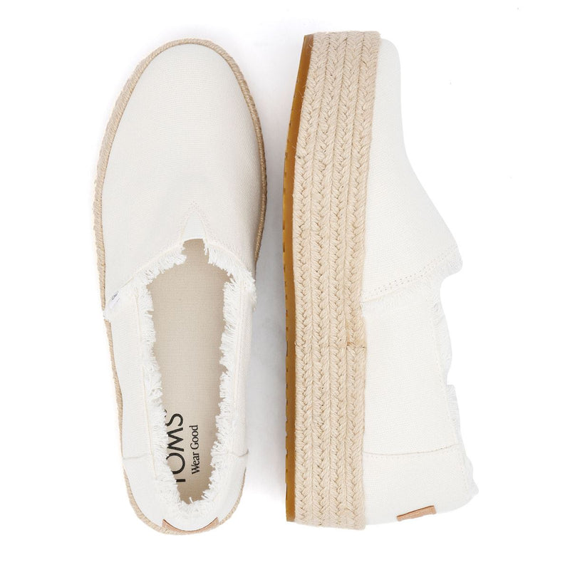 TOMS Valencia Espadrilles Blanches Pour Femme En Toile